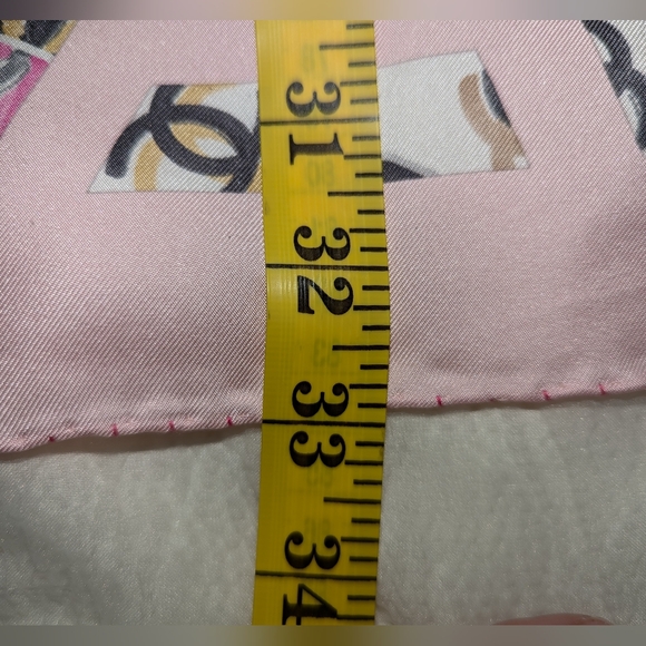 Chanel Scarf Silk Pink Multi with Certificate Of Authenticity LNC - Picture 5 of 9